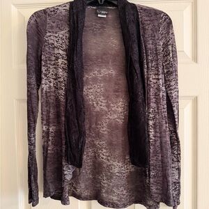 Daytrip Sheer Black and Grey Cardigan